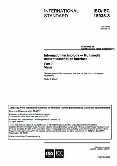 Standards PDF Cover Page